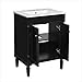 MotiveTech 24'' Bathroom Vanity with Top Sink, 2-Tier Modern Bathroom Storage Cabinet, Single Sink Bathroom Vanity, Large Storage