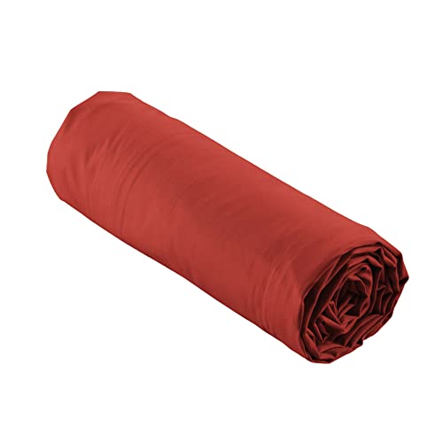 douceur d'intérieur, Percale Cotton Percale Fitted Sheet 180 x 200 cm, Tometo, Drap Housse 180 x 200 cm