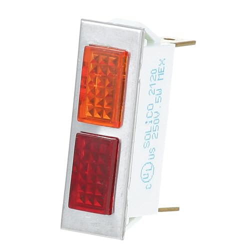 Exact FIT for General Electric XNC25X113 Signal Light 3/8" X 1-5/16" RED/Amber - Replacement Part BY MAVRIK