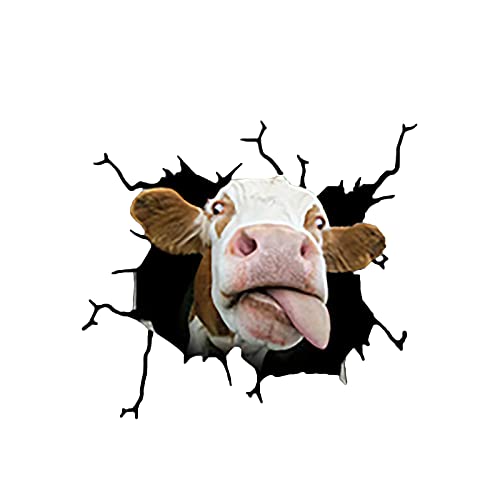 Leewos-Lingerie Cow Car Decals Cow Car Magnet, Cow Decal Office Decals for Wall Decals Stickers - Realistic Car Stickers Farm Stickers for Cars Series (11.8 x 11.8 inch, Cow #3)