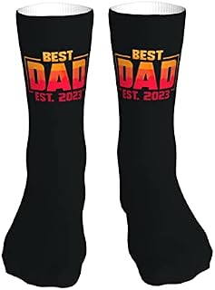 883 Compression Socks Dad Est 2023 Sports Socks Comfort Calf Socks Non Slip Athletic Socks For Trekking Walking Hiking 40cm