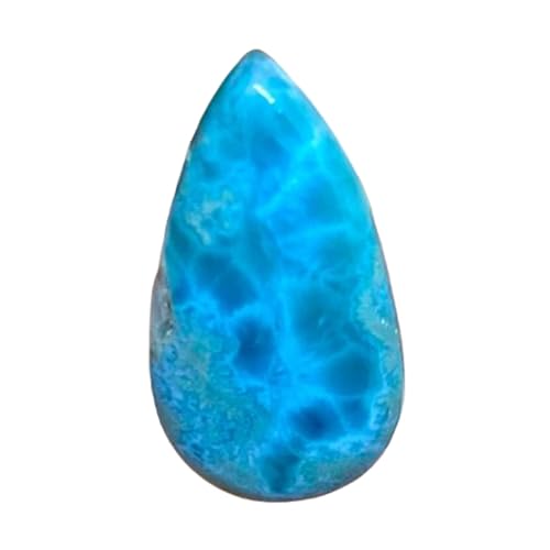 Larimar cabochon naturel poire 29x15x6mm pour création de bague et pendentif