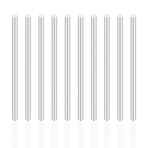 iMeistek Barras de aluminio, 3 mm de diámetro, 100 mm de longitud, barras redondas de aluminio macizo para modelos de coches RC, máquinas industriales, manualidades (10 unidades)