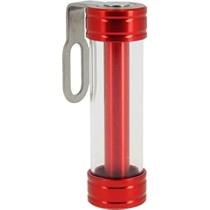 Support de vignette Moto Cylindrique ALU 50X30 mm Rouge