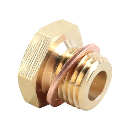 ACOLY Messing-Adapter für Druck- und Temperaturanzeige, 1/8 Zoll NPT-Buchse auf M14x1,5-Stecker, universelle Autoteile, Öltemperatursensor