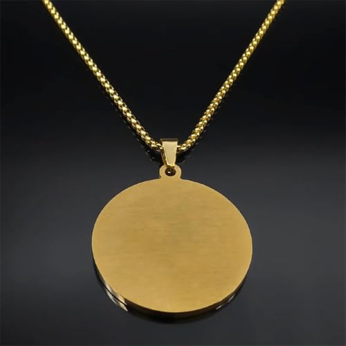 Collier médaille arabe Allah couleur or, un bijou d'exception
