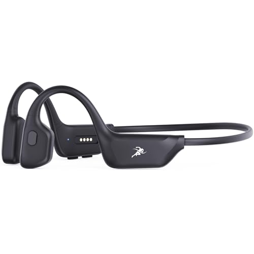 Guudsoud Bone Conduction Headphones Bluetooth 6.0 Wireless IPX7 Waterproof Headphones with Mic Open Ear Sport Earphones for Running and Cycling Workout Fitness Magnetic Charging
