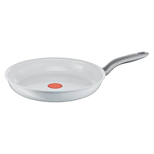 Tefal C90804 CeramicControl Induction stekpanna utan lock 24 cm, vit