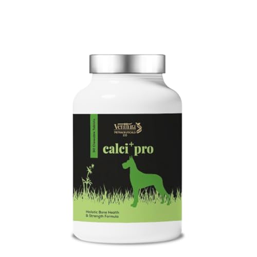 Venttura Calci Pro+ Chewable Calcium Supplement Tablets for Dogs | Holistic Formula for Bone Health & Strength | Dog Supplements for All Life Stage | Dog Calcium Supplement | (45 Chewable Tablets)