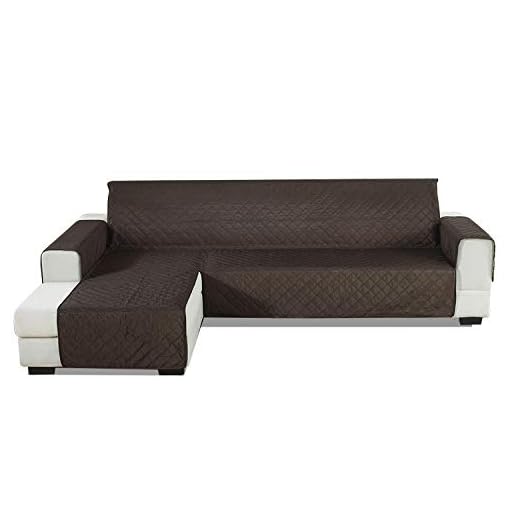 PETCUTE Funda Sofa Chaise Longue Acolchada Protector de sofá con Chaise Izquierda Cubre Chaise Longue Fundas sofá Impermeables 240x270cm