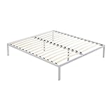 Hochwertiges ARQYA Metallbett iBase 140x200 cm in Weiß: Die simple Lösung für Ihr Schlafzimmer! Der moderne Bettrahmen ist ein vollwertiges Gästebett. Die Metallfüße und der Metallrahmen bilden eine stabile Einheit.