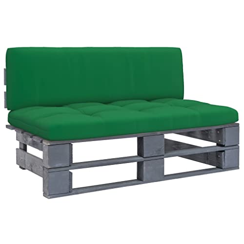 DYRJDJWIDHW Sillon Cama,Sofa 3 plazas,Sofas de Salon 3 plazas,Otomana de jardín de palets Madera de Pino impregnada grisAdecuado para salón, Dormitorio
