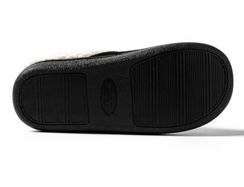 Womens Cozy Fuzzy Memory Foam Slippers House Comfy Slip Shoes Indoor Outdoor Anti Skid Rubber Sole3