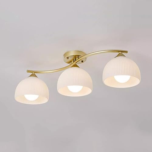 Plafonnier chic à bande métallique nordique pour illuminer salon et cuisine moderne