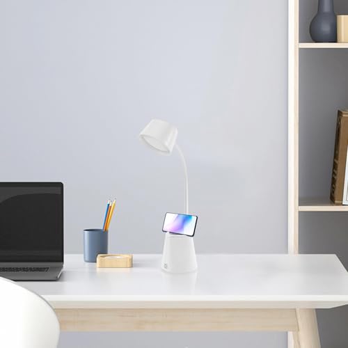Eye-Caring Desk Lamps | Gooseneck Home Workplace Desk Light | Reading Lamp for Desk, Eye Protection Bright Desk Lamps, Adjustable LED Desk Light for Reading, Bedroom [4]