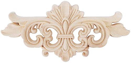 2 Stücke Blume Geschnitzte Lange Onlay Applique Carving Aufkleber Möbel Tür Dekoration(16 * 7.5CM)