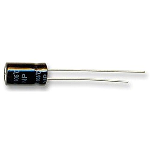 Condensador N/P 1.0uF 16 V condensadores de aluminio Electrolyticc – NP16 V106 M5 X 115 – 25 unidades