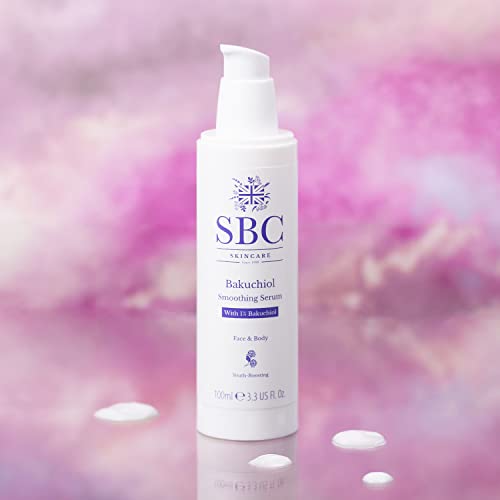 SBC Skincare Bakuchiol Smoothing Serum 100ml, Anti-Ageing Face and Body Serum with Hyaluronic Acid and Rosehip Oil, Gentle - Image 2
