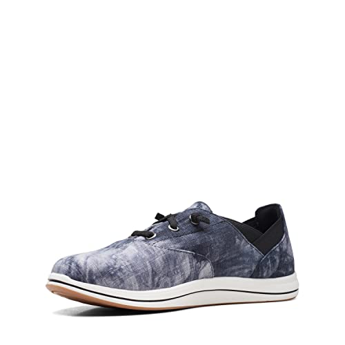 Clarks Clarks CloudSteppers Women's Breeze Ave II Sneaker, Black/White Textile, 7.5 Medium US
