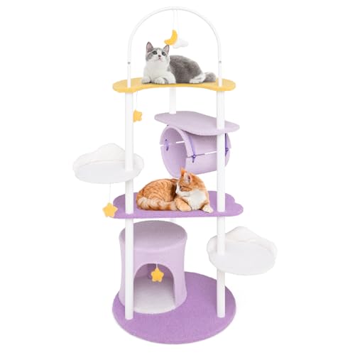 Torre para gatos multi-nivel 62 pulgadas con base redonda miniatura 1