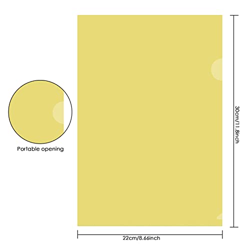 30 Pezzi Cartelle Portadocumenti A4 in Plastica, Trasparente A4 Copertina per Fogli di Protezione, A4 Busta Cartelline di File Documenti per Ufficio Scuola Casa Documenti Classificazione (Colorato)