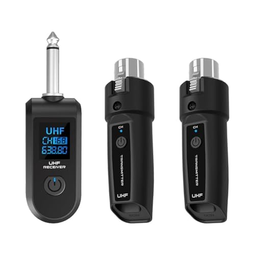 Convertidor Inalámbrico para Micrófono XLR, Transmisor y Receptor para Sistema Cableado a Inalámbrico, Compatible con Mezclador de Audio, Micrófono Dinámico y Guitarra Eléctrica (2 micrófonos) miniatura 1