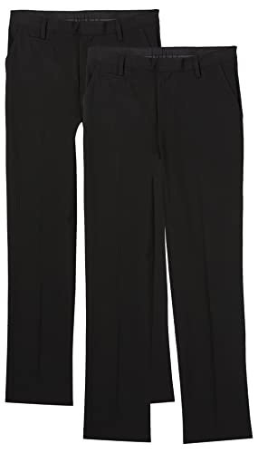 8/9 2pk Boys School Trousers (8.9 Years, Black)