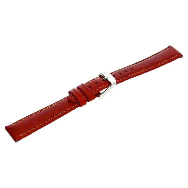 Image of ADAMO 22mm Croco Design Genuine Leather Watch Strap for Men & Boys | Ultra Slim 3mm Thickness Compatible with Tita-n Edge & Similar Watches | Formal & Casual Wear | Silver Buckle | Strap Only
