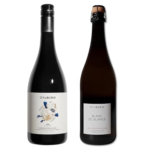 Oddbird GSM &amp; Blanc de Blancs Non Alcoholic Wine Bundle, 2 x 25.4 fl oz