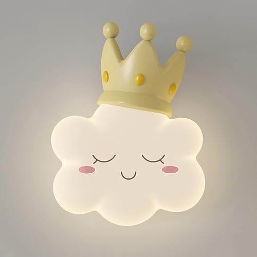 Lámparas de Pared, lámpara de Pared LED para habitación Infantil, Aplique de Pared con diseño de Nube Blanca de 18 W, lámpara de Pared de Dibujos Animados de PE, 3000 K/4000 K/6000
