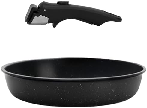 Kikcoin 10inch Frying Pan Non Stick, Detachable Handle Cookware S...