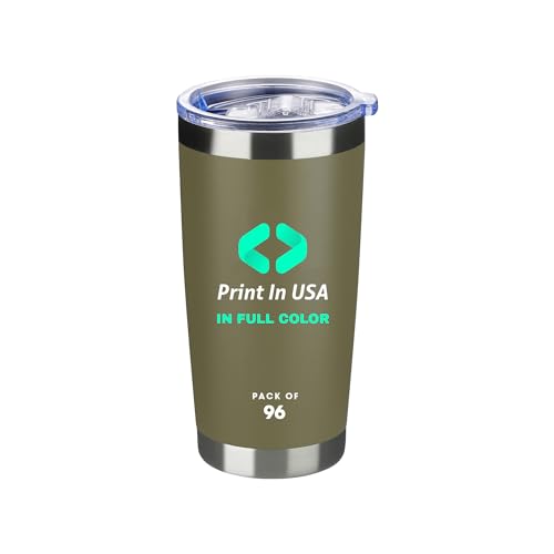 Personalized 20oz stainless steel tumbler with lid & straw