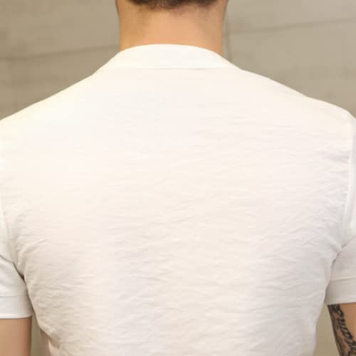 Heren Effen Kleur Retro Shirt Modieus Informeel Eenvoudig Dagelijks Ruimvallend Comfortabel Ademend Veelzijdig zakelijk forenzenoverhemd - Afbeelding 7