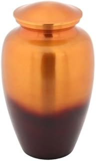 Sunset Brass Cremation Urn for Ashes, Gold and Brown Urn, Adult Sized Cremation Urn, 10 Inches High