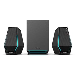 Edifier G1500 MAX 2.1 Computer Speakers System, 60W Hecate Gaming Speakers with Subwoofer, RGB Light, Bluetooth 5.3, USB, Type-C, 3.5mm AUX Input, Black