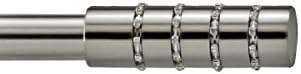 Your Home Online Set Of 2 End Finials For 19mm Curtain Pole Rod Brushed Chrome (Milano Crystal Finial)