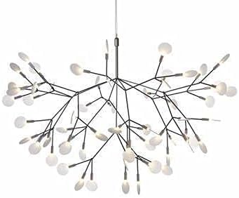 Vintage Heracleum Ii Pendant Light - Black 45 Heads, Warm White Led Suspension Lamp By Bertjan Pot, Max Diameter 210cm, Elegant Tree Leaf Design for Home Decor