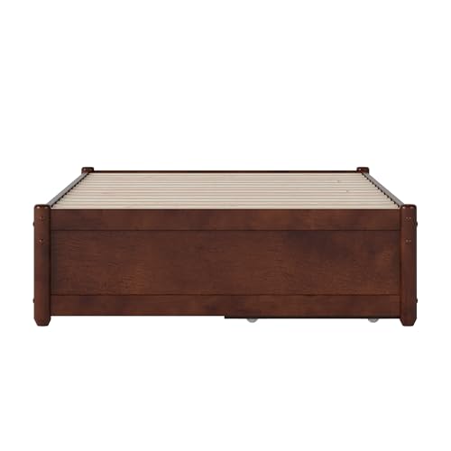 AFI, Barcelona Twin Panel Platform Bed with Storage Drawers, Walnut by AFI - Image 8