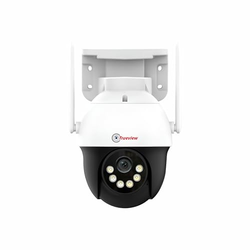 Image of Trueview WiFi 3MP Mini Pan-Tilt-Zoom CCTV Camera | STQC Certified | Indoor & Outdoor Security Camera | Color Night Vision | Cloud & SD Card Storage up to 256GB | Two-Way Talk