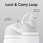 Owala FreeSip Bouteille d'eau en acier inoxydable isolante avec paille, BPA-libre bouteille d' eau de sport, idéal pour le voyage, 32 Oz, Jewel de la Couronne
