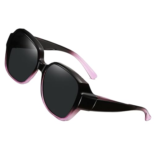 judiouo Gafas de sol polarizadas envolventes, gafas de sol que se ajustan sobre las gafas, Gafas polarizadas para hombres y mujeres, Ligero, protección UV para conducir y jugar al golf.