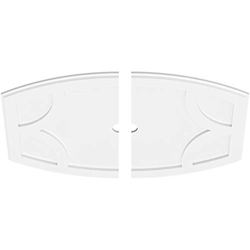 Image of Ekena Millwork CMP36X24KY2-02000 Kailey Architectural Grade PVC Contemporary, Two Piece Urethane Ceiling Medallions 36 inchW x 24 inchH x 2 inchID x 19 1 /2 inchC x 1 inchP
