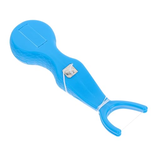 BESTYASH Soporte para Hilo Dental Reutilizable 1 Unidad Azul Plástico Grado Alimenticio Herramienta Limpieza Dental Cuidado Bucal Higiene Diaria Hogar