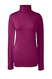 Gut sitzender Rollkragen Lands\' End Damen Rollkragenshirt aus Baumwoll/Modalmix 48-50 Rot - Rote Bete