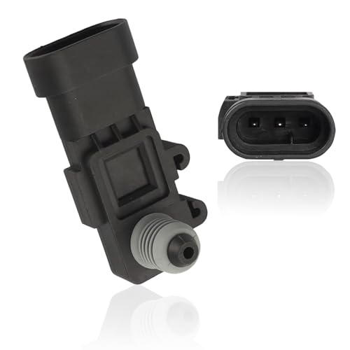 icykale 1 Pack Car Fuel Tank Pressure Sensor Accessories, Waterproof Durable Design, Compatible with Delphi Third Generation Replacement OEM #16238399 9377680 09377680 16196060 (Black)