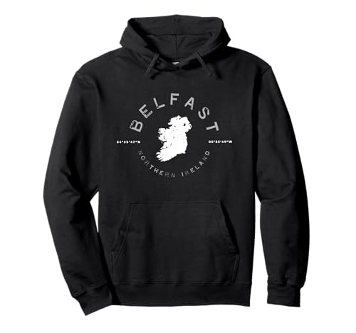 Belfast Ireland Retro Vintage Graphic Pullover Hoodie