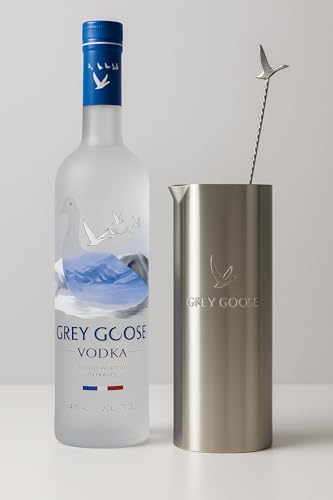 Grey Goose Vodka Gift Set 70cl with Stainless Steel Carafe & Stirrer – Luxury Vodka Gift for Father’s Day, Mother’s Day, Birthdays, Christmas, Graduation or Any Special Occasion