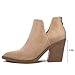 mysoft Women's Ankle Boots Slip on Cutout Pointed Toe Chunky Stacked Mid Heel Booties A18-22D-WLAX0407-8.5M