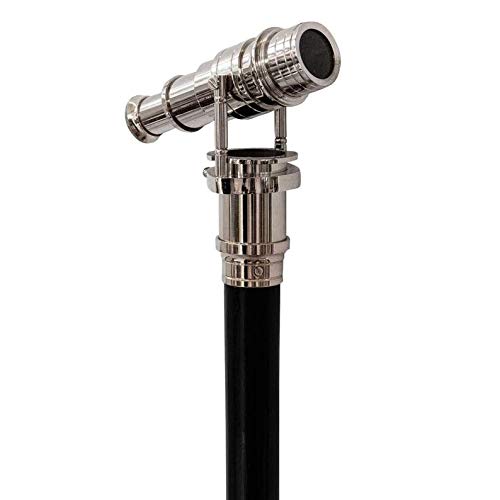 Top Nautical Spy Telescope Steampunk Design Walking Cane Brass Handle Victorian Wooden Walking Stick Handmade Gift Foldable Walking Stick