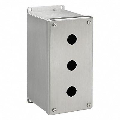 Hoffman E1PBXSS Pushbutton Enclosure, 4.75 in. D, 304 Ss